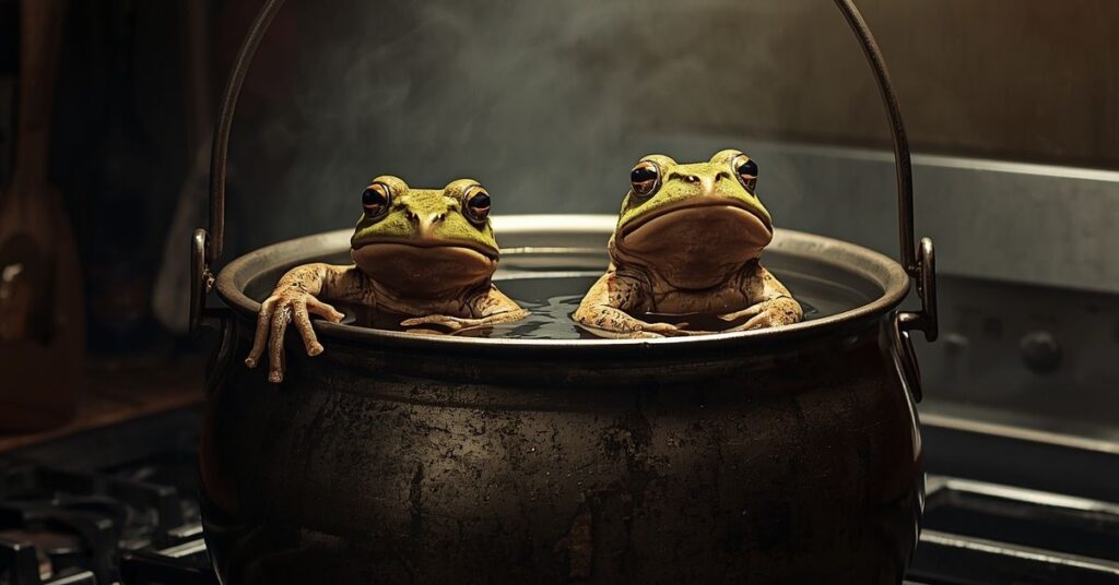 frogs in a kettle of buttermilk